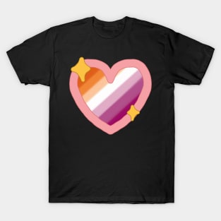 lesbian sparkle heart T-Shirt